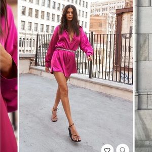 12th tribe - fuchsia satin dress